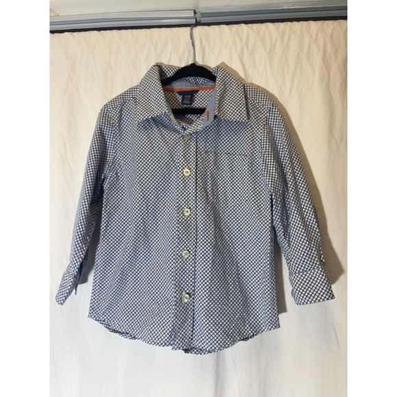 GAP Other - GAP Boys Button Down Shirt Size XS 4 Blue White‎ Checked Long Sleeve Collared Y7